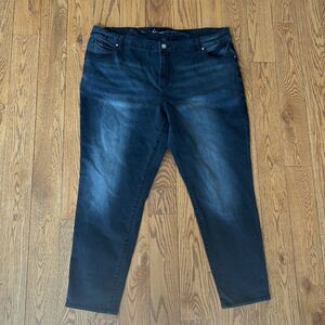 Lane Bryant genius fit skinny jeans gray black wash